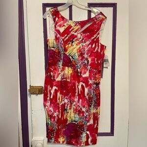 Kay Unger New York Abstract Print Dress - Size 14 - NWT